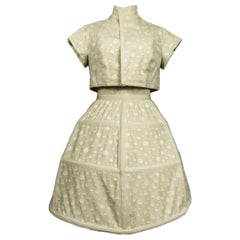 Vintage Baby Doll Set Dress Bolero & Pants By Andrée Vizir French House Circa 1980