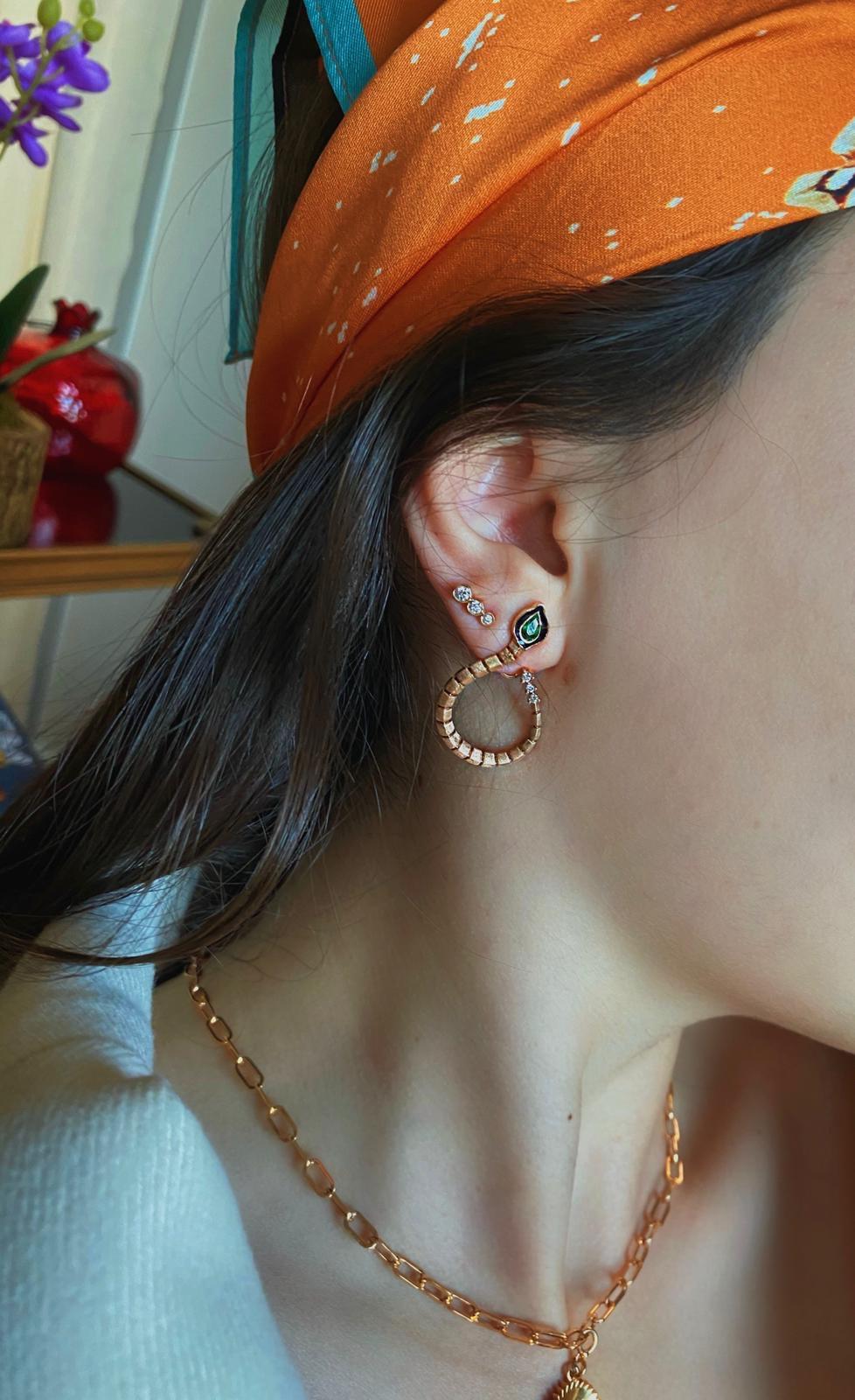 emerald baby earrings