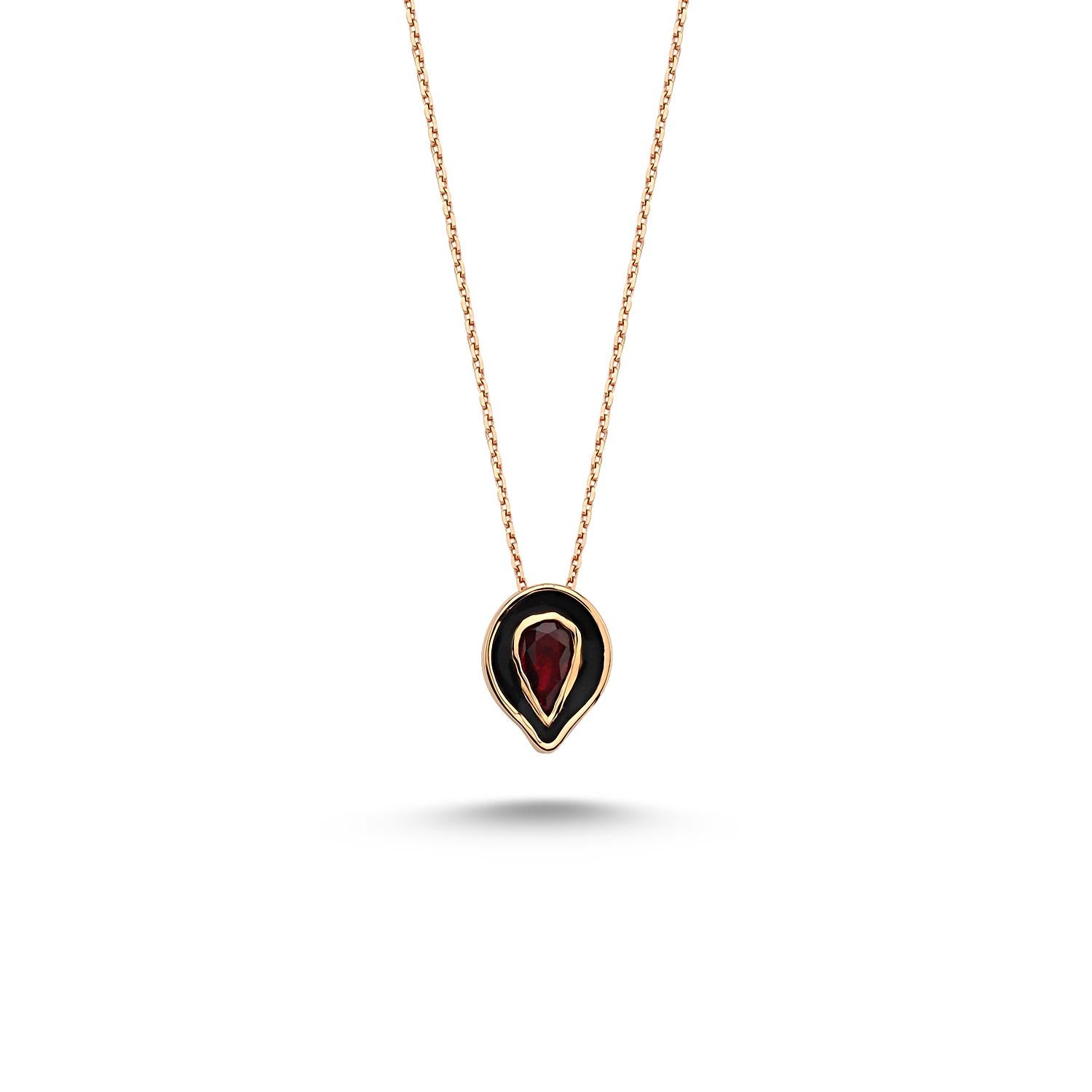 Baby dragon necklace in 14k rose gold with 0.16 ct ruby by Selda Jewellery

Additional Information:-
Collection: Dragon lady collection
14K Rose gold
0.16ct Ruby
Pendant height 0.8cm
Chain length 42cm