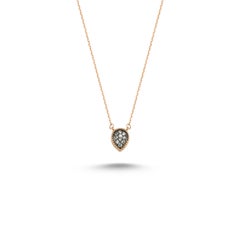 Selda Jewellery Collier bébé dragon en or rose 14 carats et diamants blancs