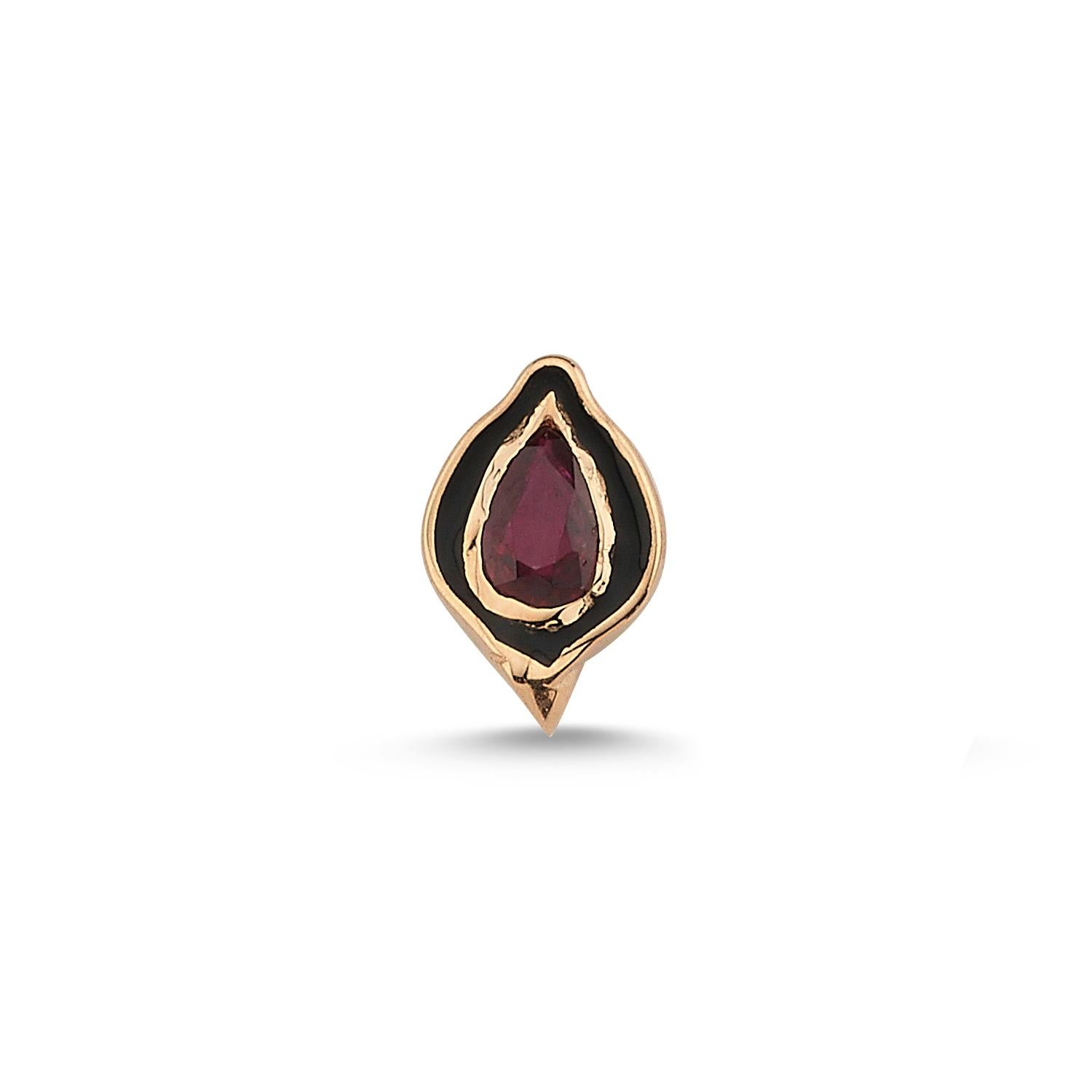 Dragon Lady Collection is inspired by the fire element which is one of the elements that represents our life energy. The main form of the collection is dragon; it is the symbol of strength, courage and prosperity. 

Baby dragon ruby stud earrings in