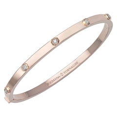 Babyrahmen Armband mit 5 Diamanten / Roségold