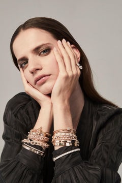 Baby Frame 5 Diamonds Bracelet / Rose Gold