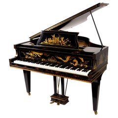 Baby Grand Piano Art Deco with Chinoiserie an Asian Fairy Talente 
