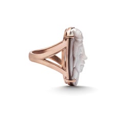 Baby Hand-Carved Cameo Ring in Sardonyx Shell & 18-Karat Gold by Cindy Sherman