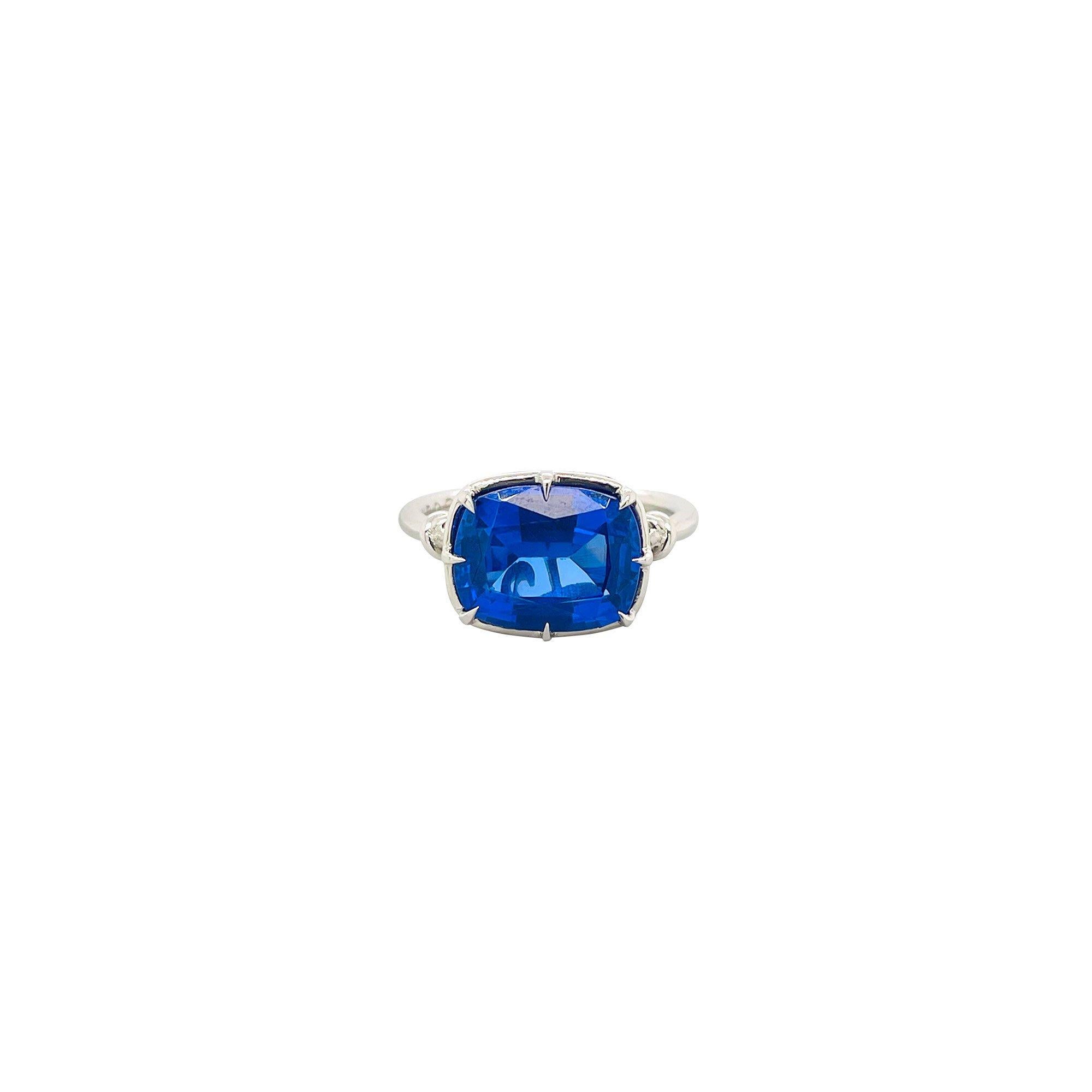For Sale:  Baby Knot Ring with 6ct Tanzanite and Diamonds 3