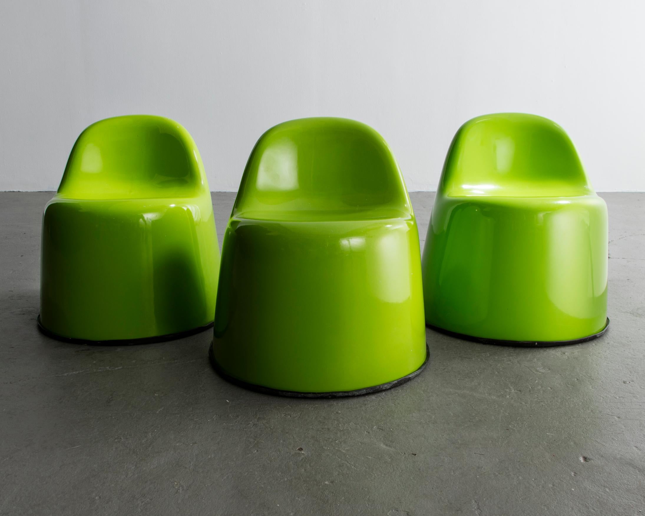 Silla Baby Molar de plástico verde lima de Wendell Castle, 1971 Moderno