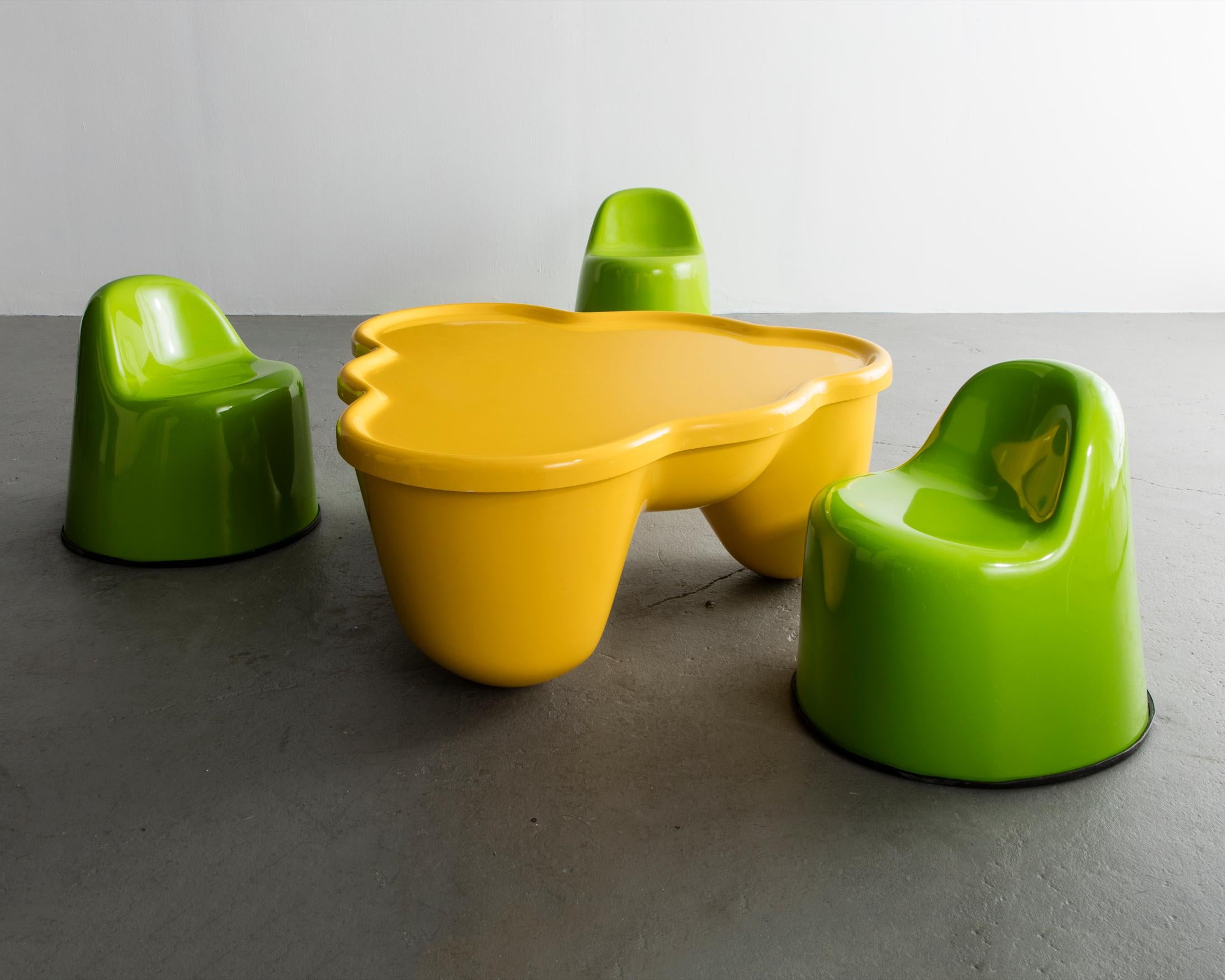 American Baby Molar Chair in Lime Green Plastic by Wendell Castle, 1971 For Sale