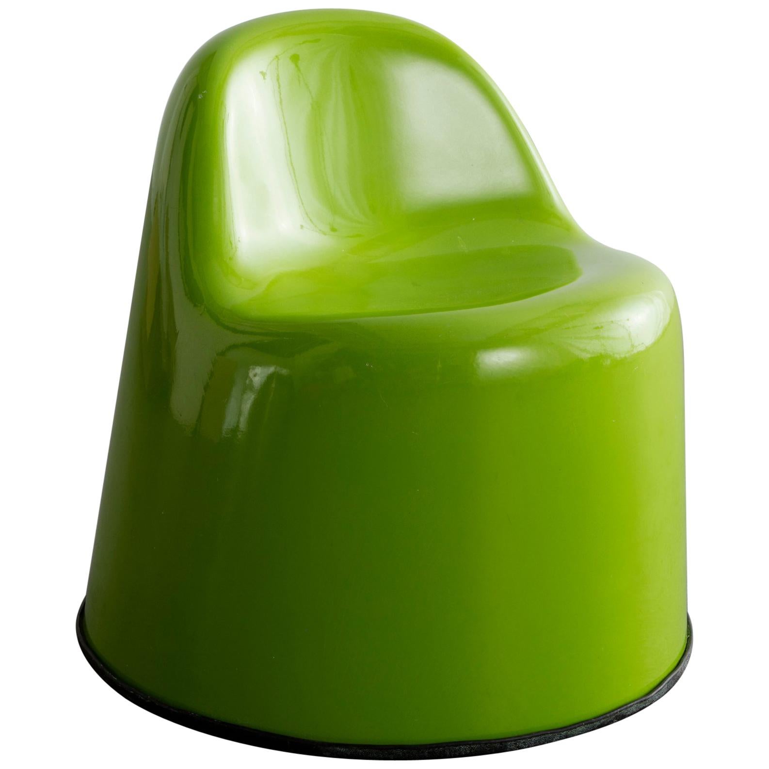 Baby Molar Chair in Lime Green Plastic by Wendell Castle, 1971 For Sale