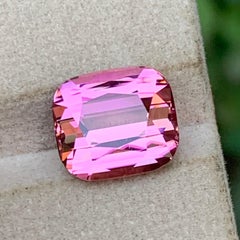 Turmalina natural rosa bebé, 7,03 ct, corte cojín, piedra suelta para anillo