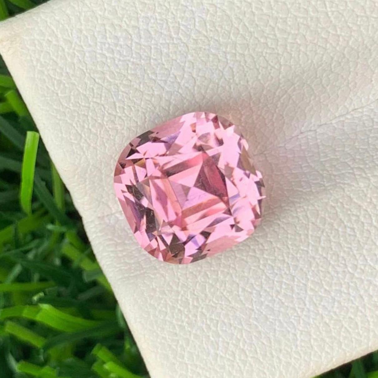 Baby Rosa Natürlicher Turmalin Ring Lose Edelstein 6.90 Ct Cushion Schliff für Schmuck im Angebot 1