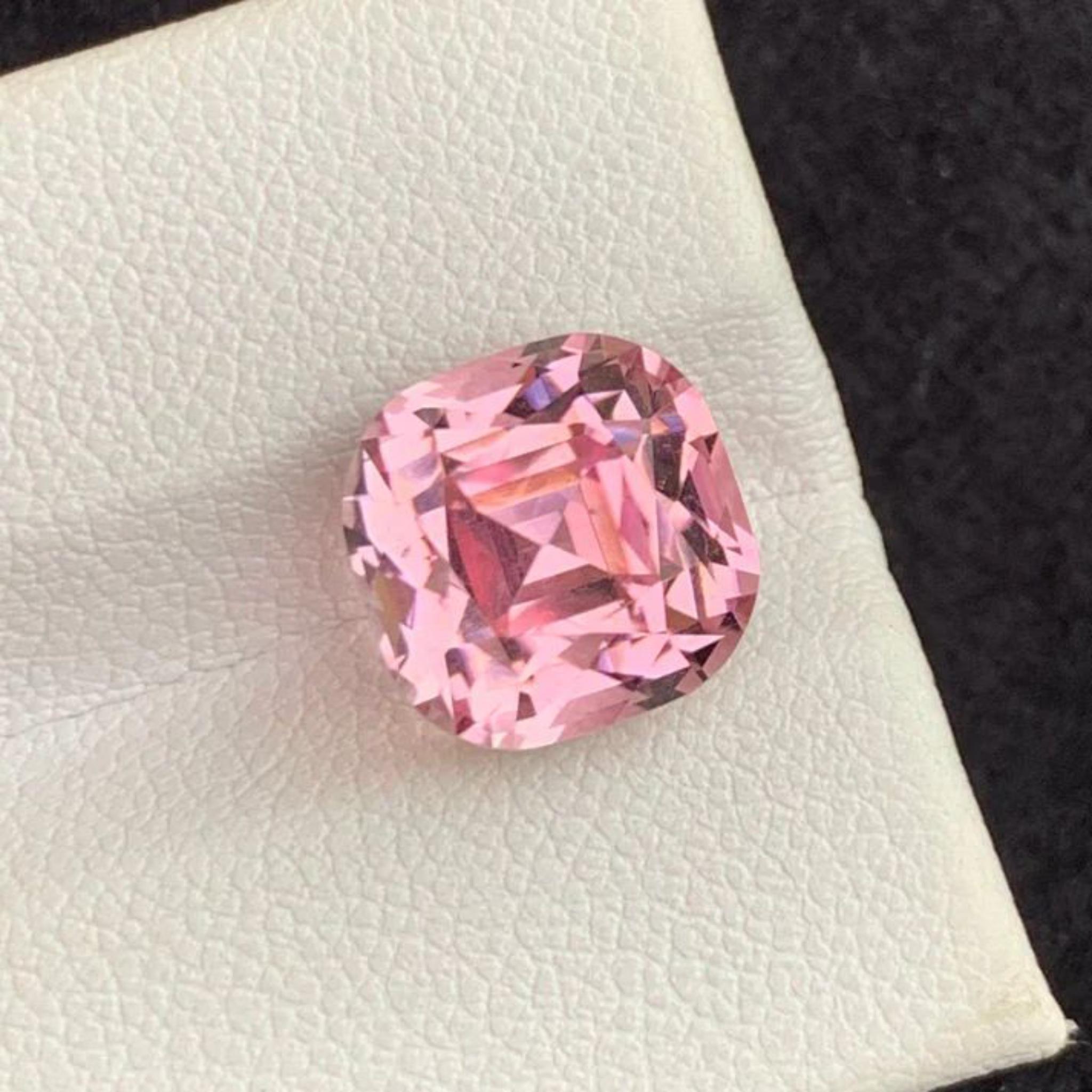 Baby Rosa Natürlicher Turmalin Ring Lose Edelstein 6.90 Ct Cushion Schliff für Schmuck im Angebot 2