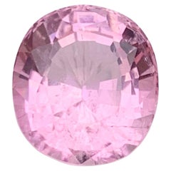 Bague en tourmaline naturelle rose pâle, pendentif pierre précieuse non sertie de 3.75 carats taille coussin