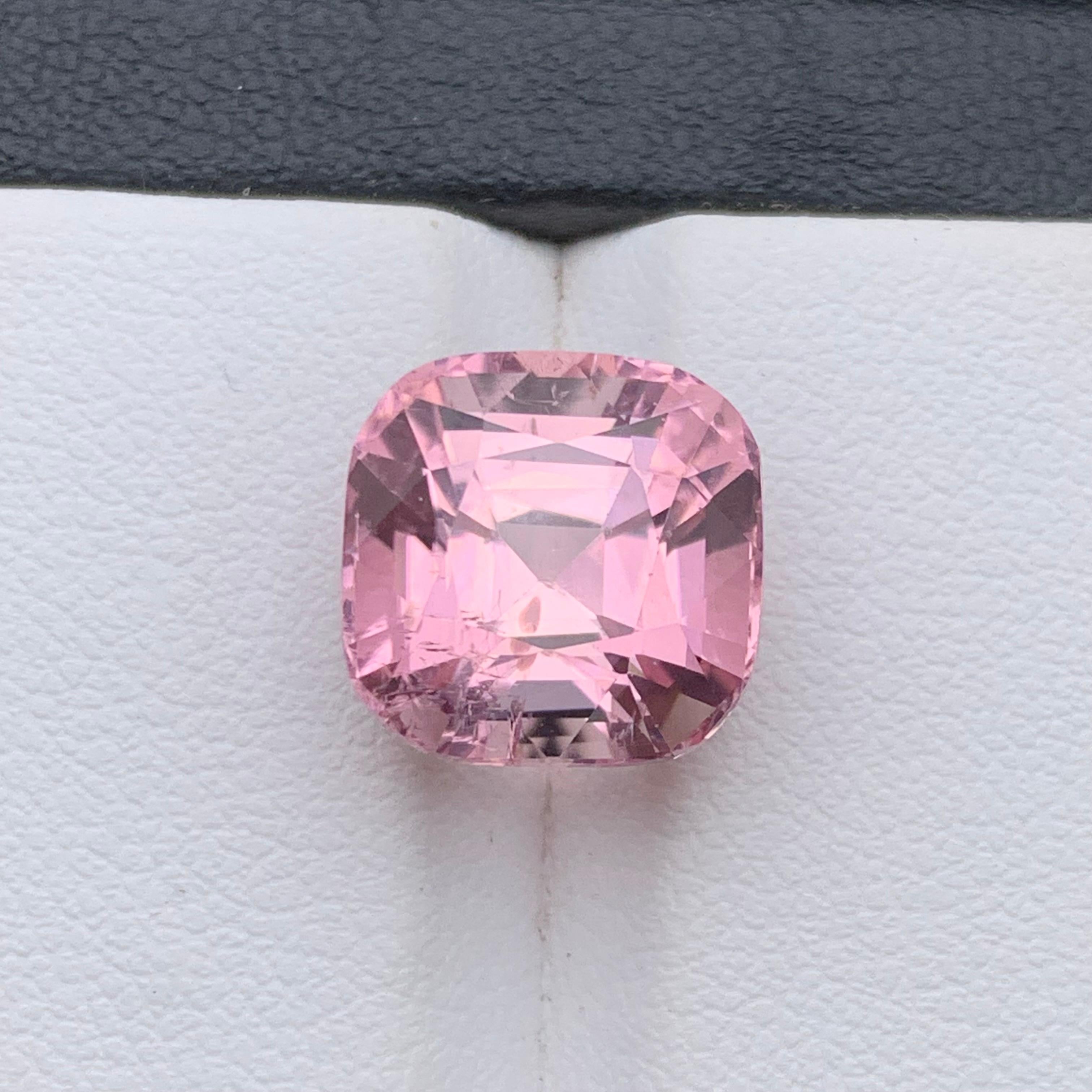 Anillo de Turmalina Natural Rosa Bebé, Colgante Gema Suelta 8,35 Quilates Corte Cojín en venta 5
