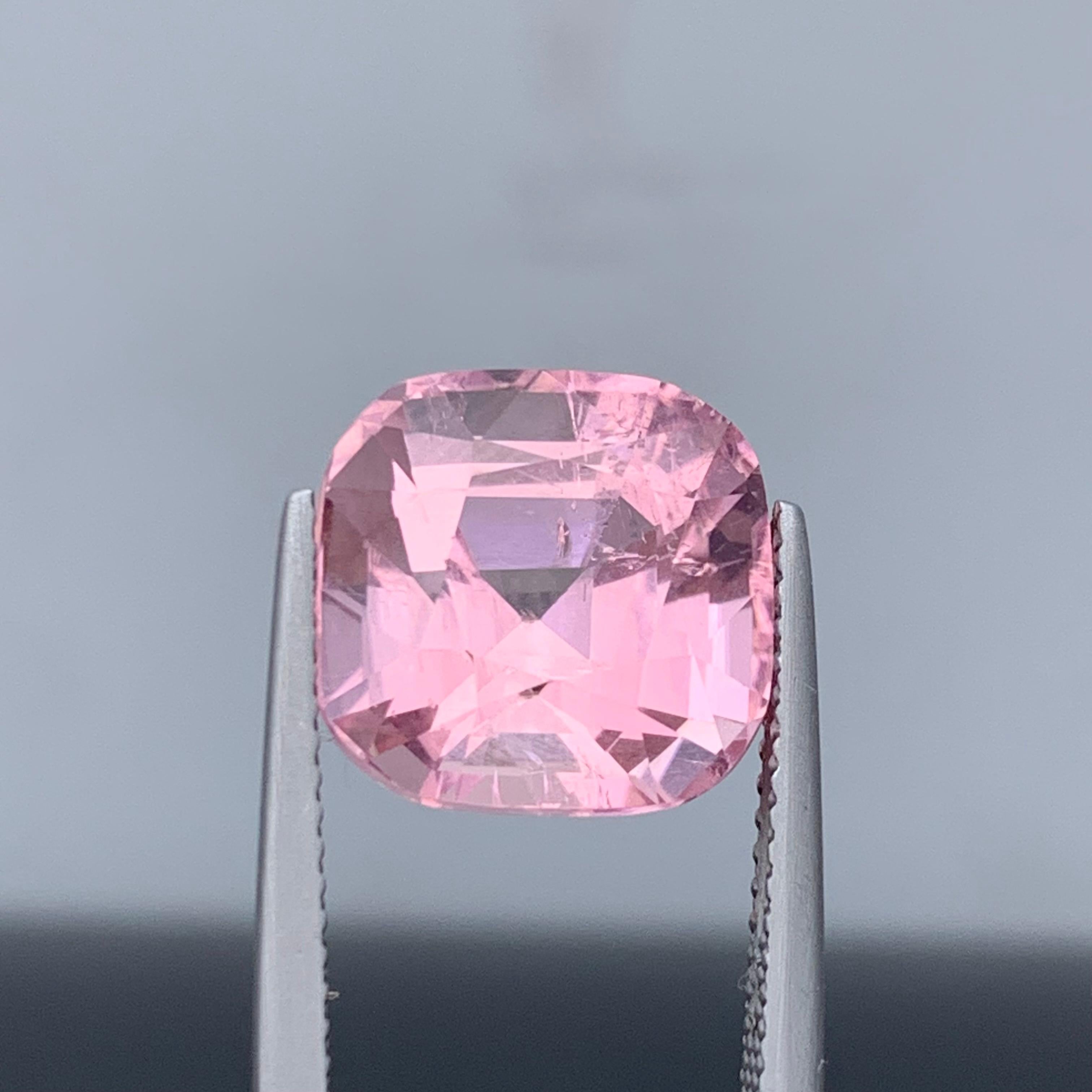Anillo de Turmalina Natural Rosa Bebé, Colgante Gema Suelta 8,35 Quilates Corte Cojín Corte cojín en venta