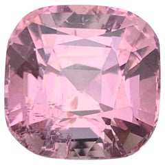 Anello con tormalina naturale rosa baby, ciondolo, gemma sfusa da 8,35 carati con taglio a cuscino
