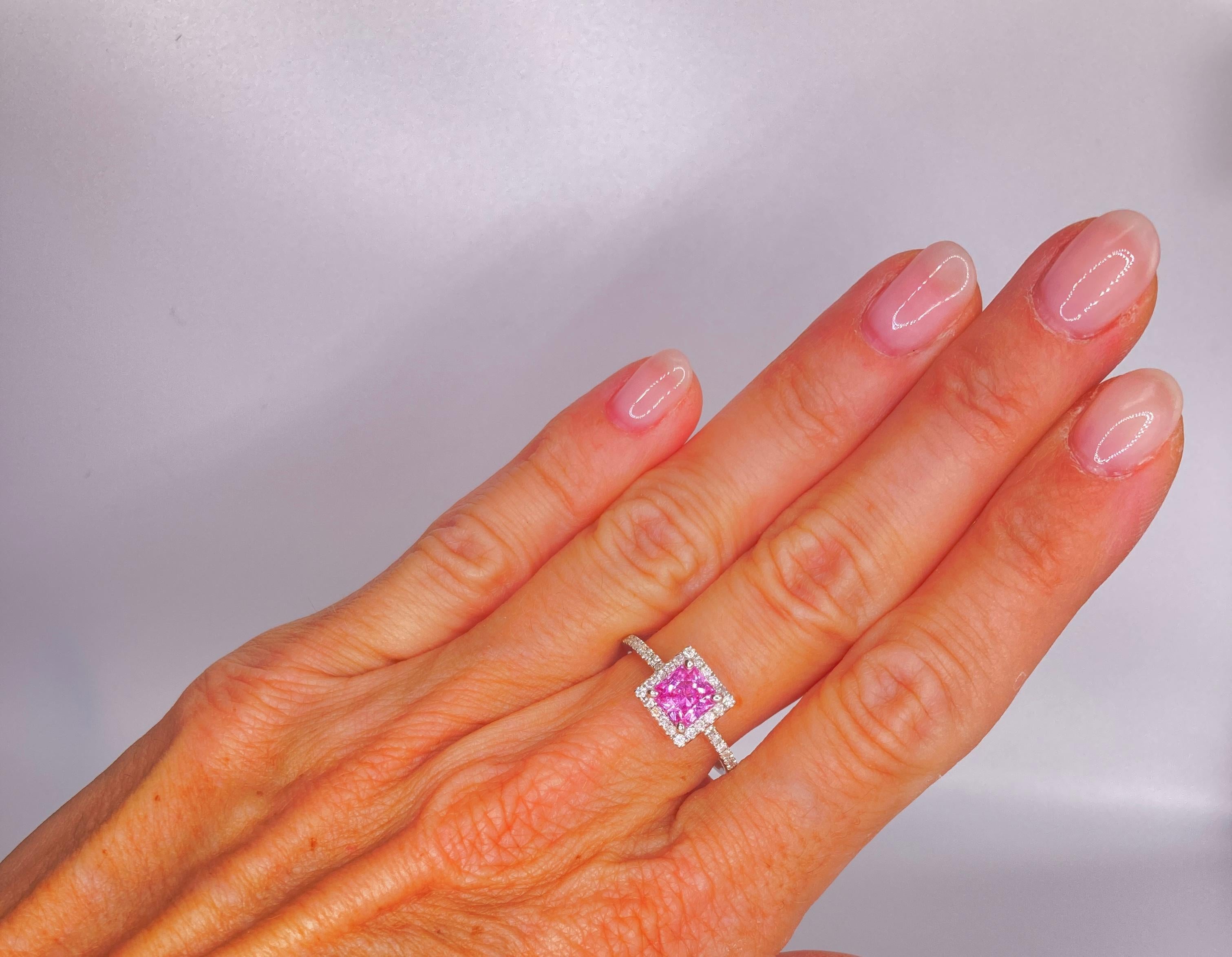 Women's Baby Pink Sapphire Ring For Sale