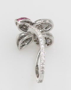 Graff Baby Princess Butterfly with Pave Diamond & Pink and Purple Sapphire Ring