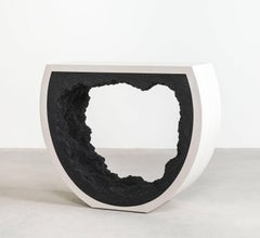 Baby Radius Console, Cement and Black by Fernando Mastrangelo