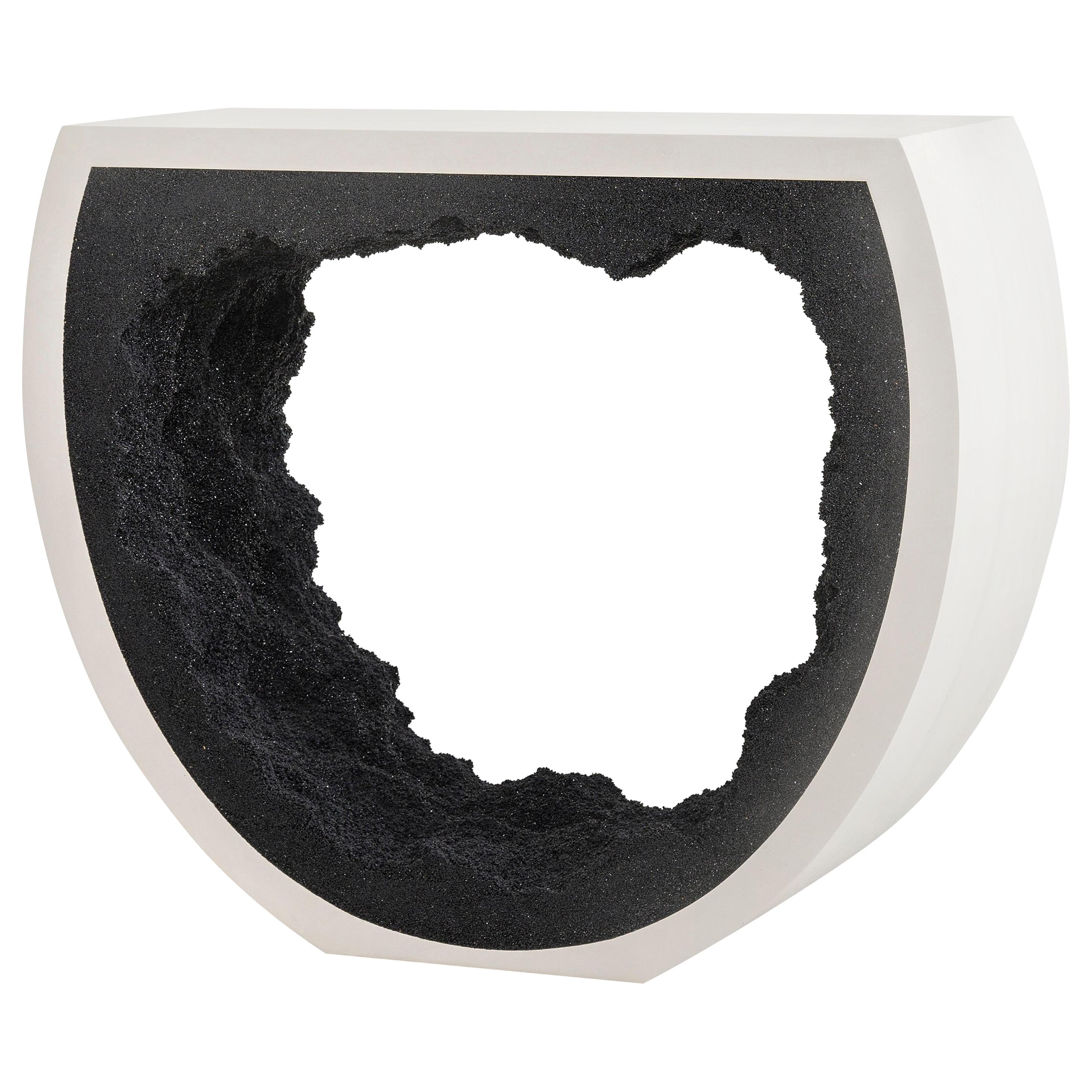 Baby Radius Console, Cement and Black by Fernando Mastrangelo