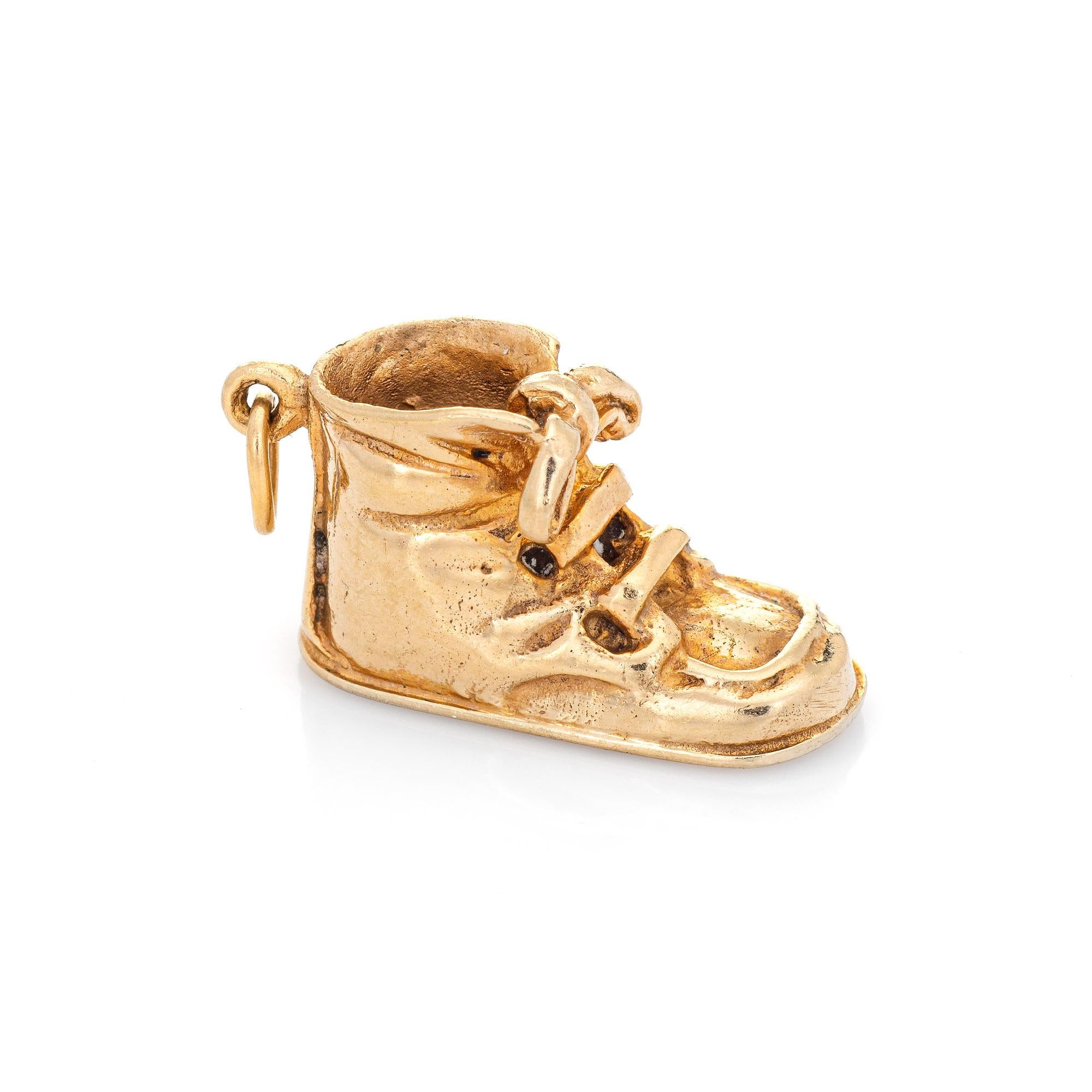 gold baby shoe charms