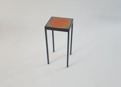 Table d'appoint Baby avec carreaux de céramique à pois rouges de Roger Capron