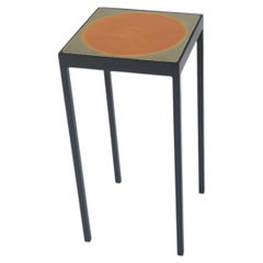Baby Side Table with a Red Dot Ceramic Tile by Roger Capron