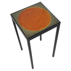 Table d'appoint Baby avec carreaux de céramique à pois rouges de Roger Capron
