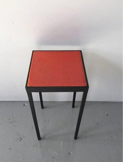 Baby Side Table with Solid Red Roger Capron Tile