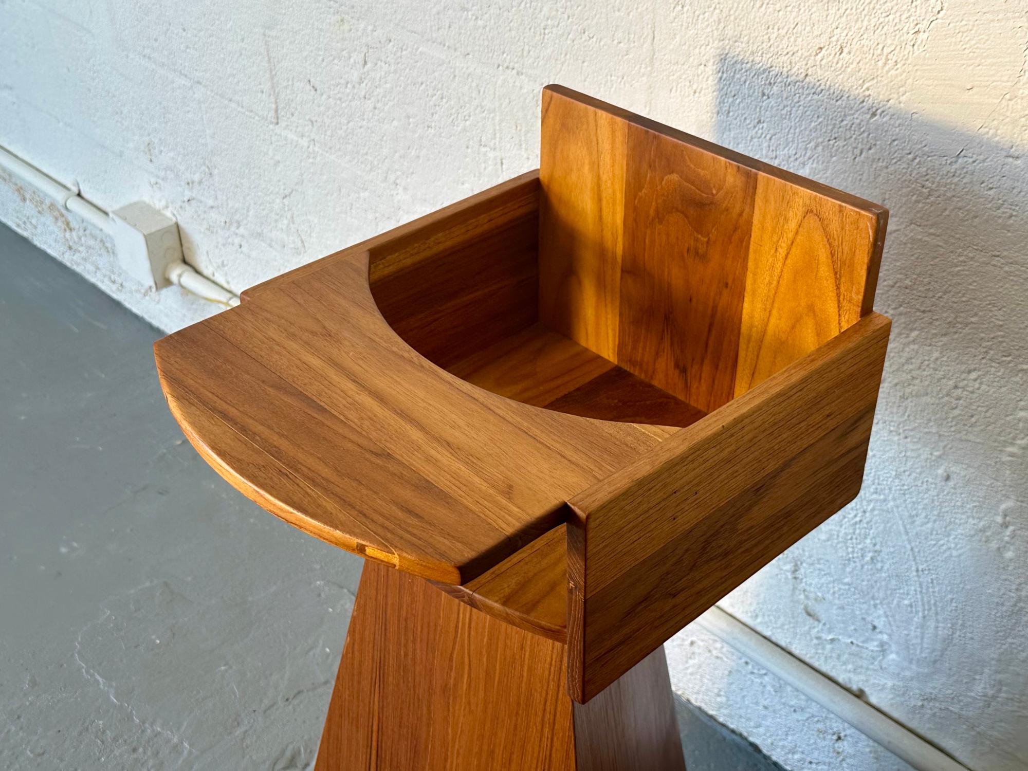 American Baby Teak High Chair, Designed and Handcrafted by Rafael Calvo For Sale