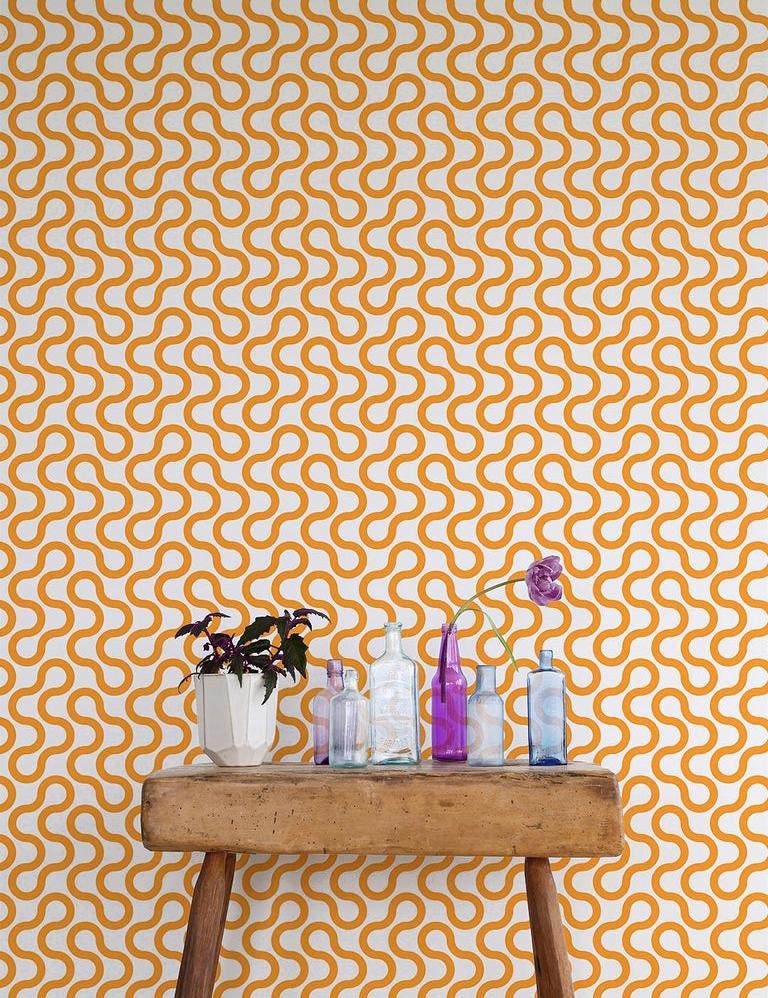 This awesome geometric by Aimée is the ultimate mod wallpaper.

Note: This product is sold by the square foot and has a 200 square foot minimum. Please contact us to order a sample and for assistance with square footage calculations.

WIDTH: Print