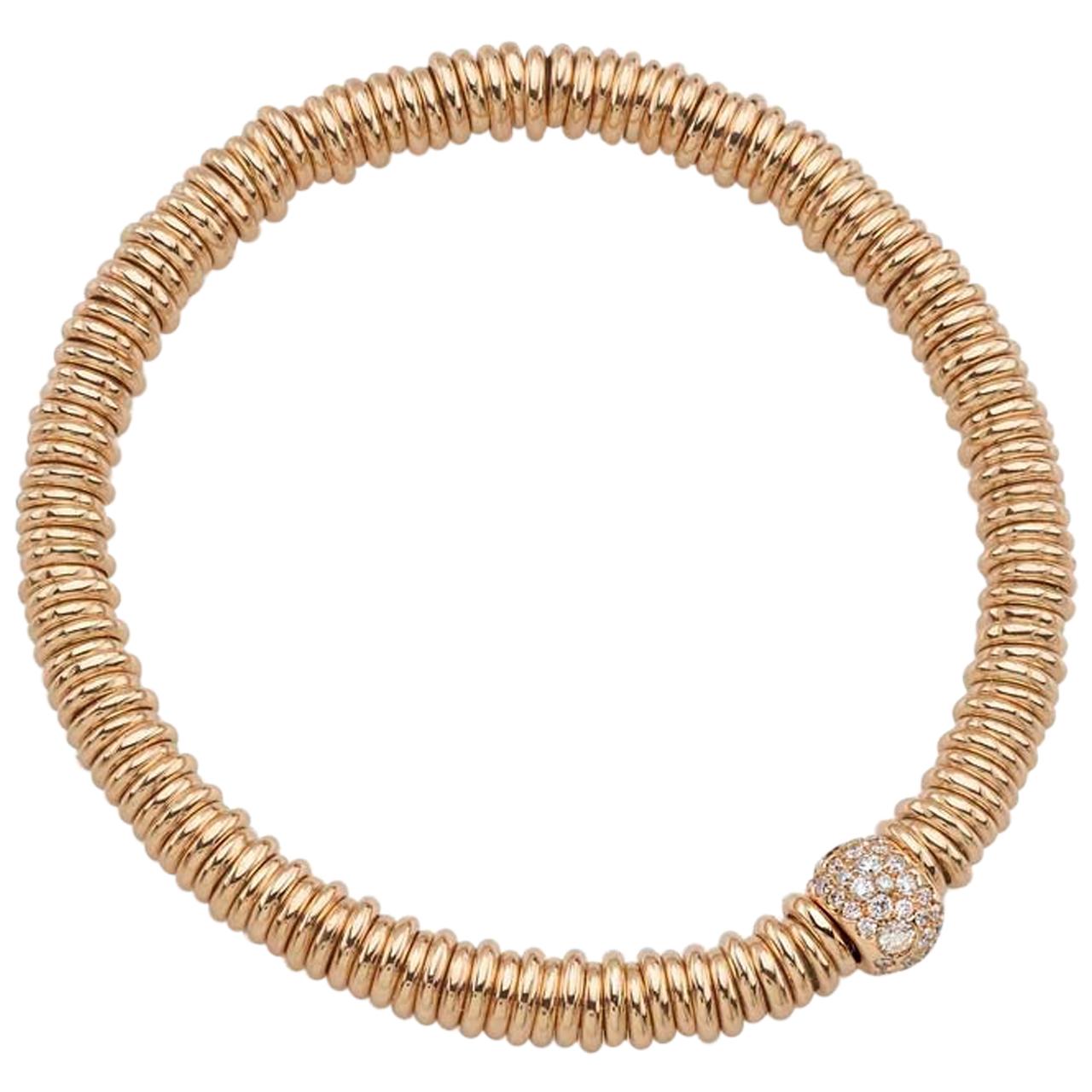 18 Karat Rose Gold BabyBang Bracelet 0.36 Carat White Brilliant Cut Diamonds  For Sale