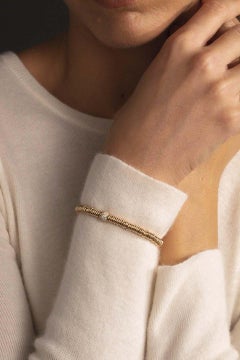 18 Karat Rose Gold BabyBang Bracelet 0.36 Carat White Brilliant Cut Diamonds