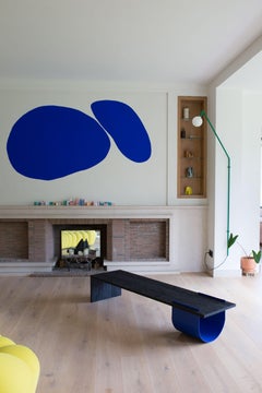 Table basse Babel One bleue Babylone par Babel Brune