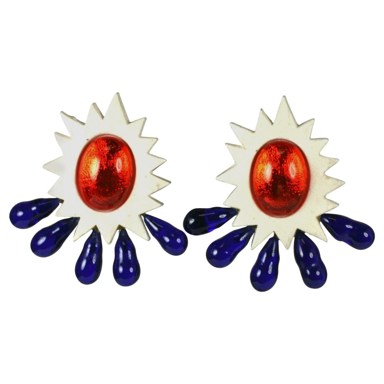 Babylone Paris Massive 80's Sunburst Earrings