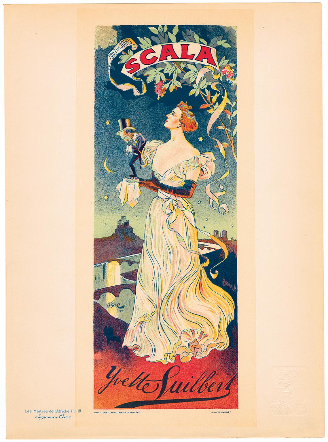 'Yvette Guilbert, SCALA' — Fin de Siècle, Paris - Print by BAC (Ferdinand Bach)