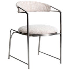 Bacall, Indoor/Outdoor Polished Stainless Steel Dining Chair by Laun