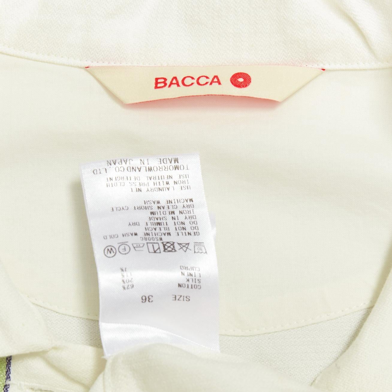 BACCA - Maglia oversize asimmetrica a righe in cotone misto seta color crema IT36 S In condizioni buone in vendita a Hong Kong, NT