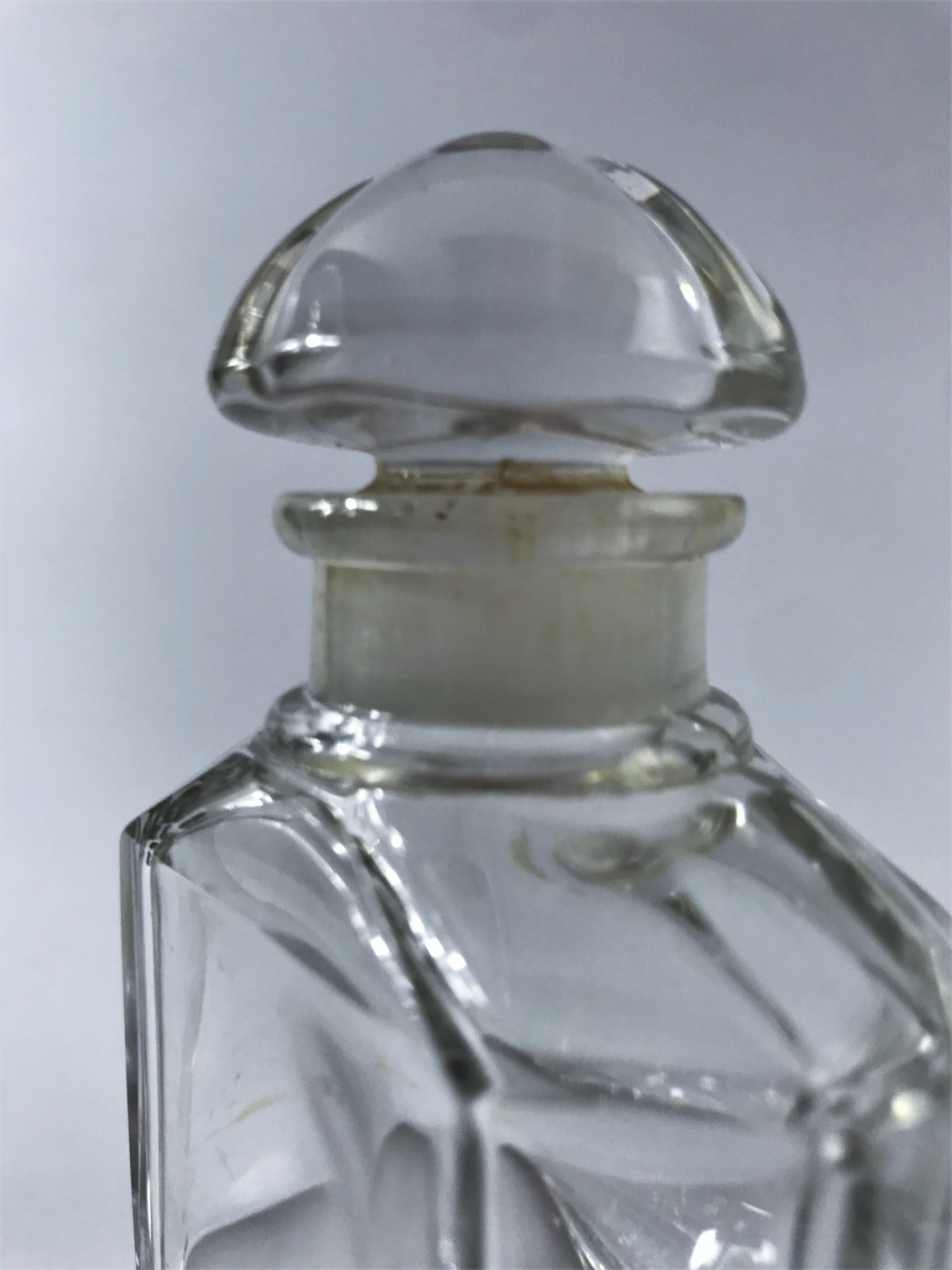 French Baccara Cristal Bottle Perfume Jicky from Guerlain, circa 1900 Paris France For Sale