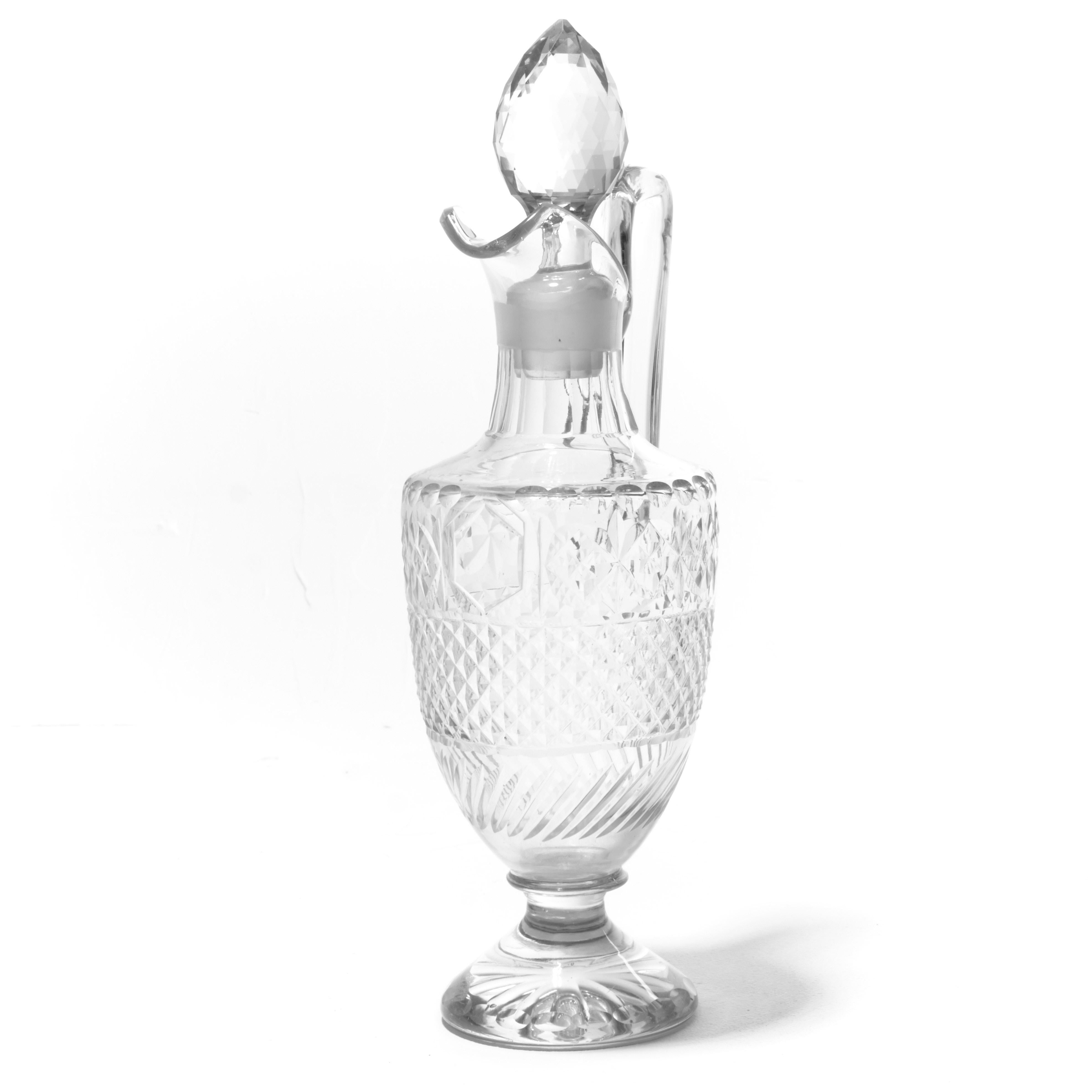 XIXe siècle Carafe Baccarat 16 pouces avec décoration en point de diamant
