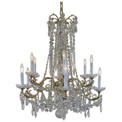 Baccarat 19th Century Crystal and Bronze Chandelier