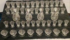 Baccarat 48 Elisabeth Millefiori Glasses and Bottles Set, France ca. 1930