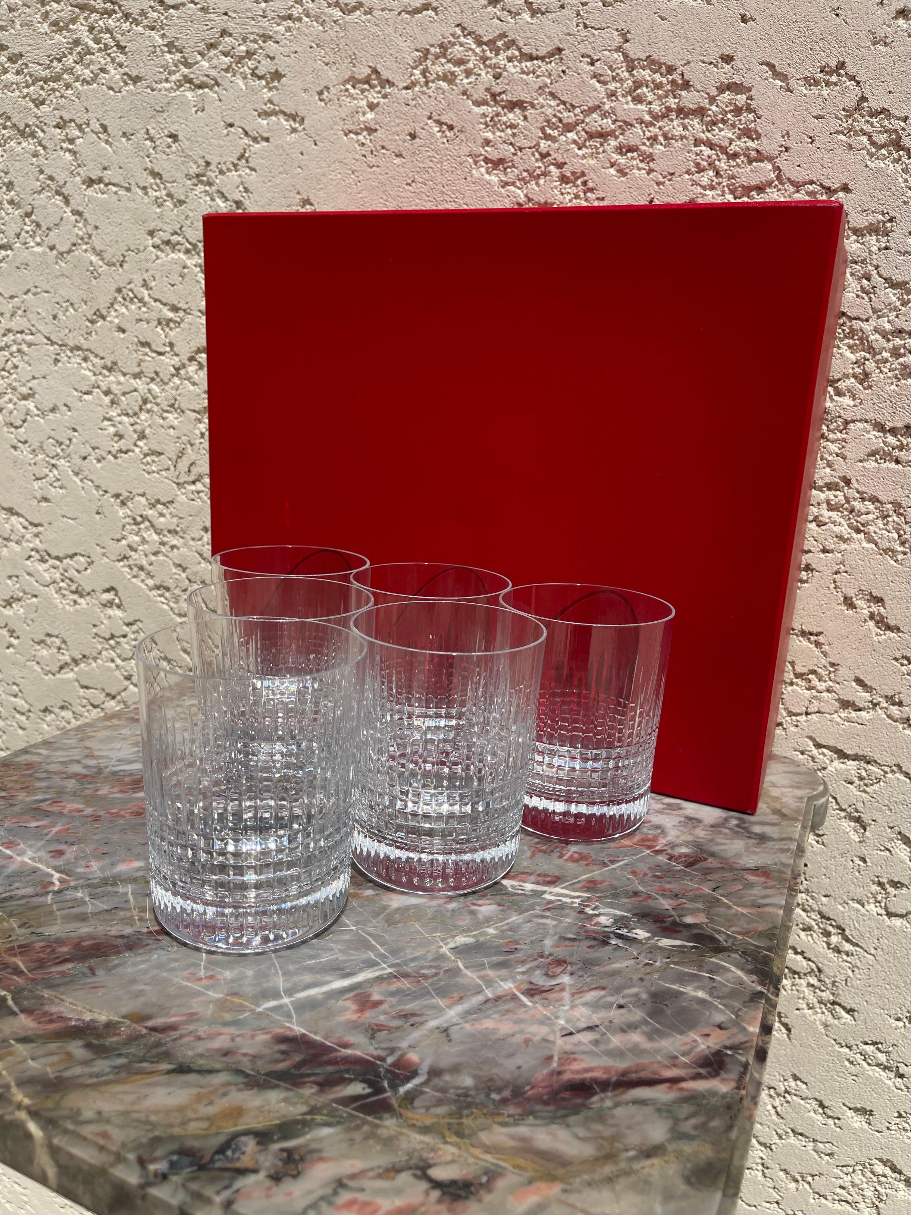 French Baccarat - 6 Nancy Goblets For Sale