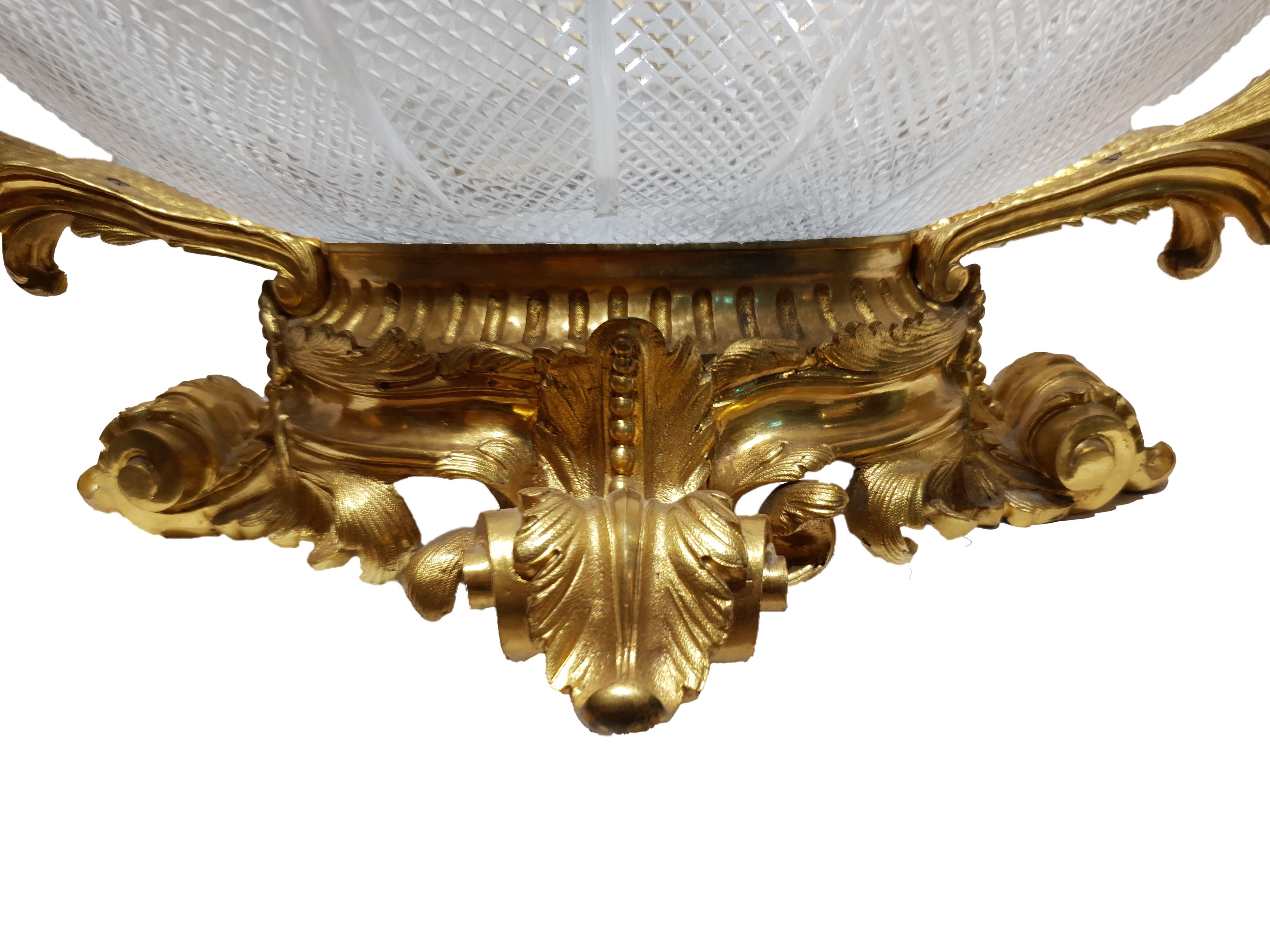 Baccarat and Ormolu Centre Piece For Sale 2