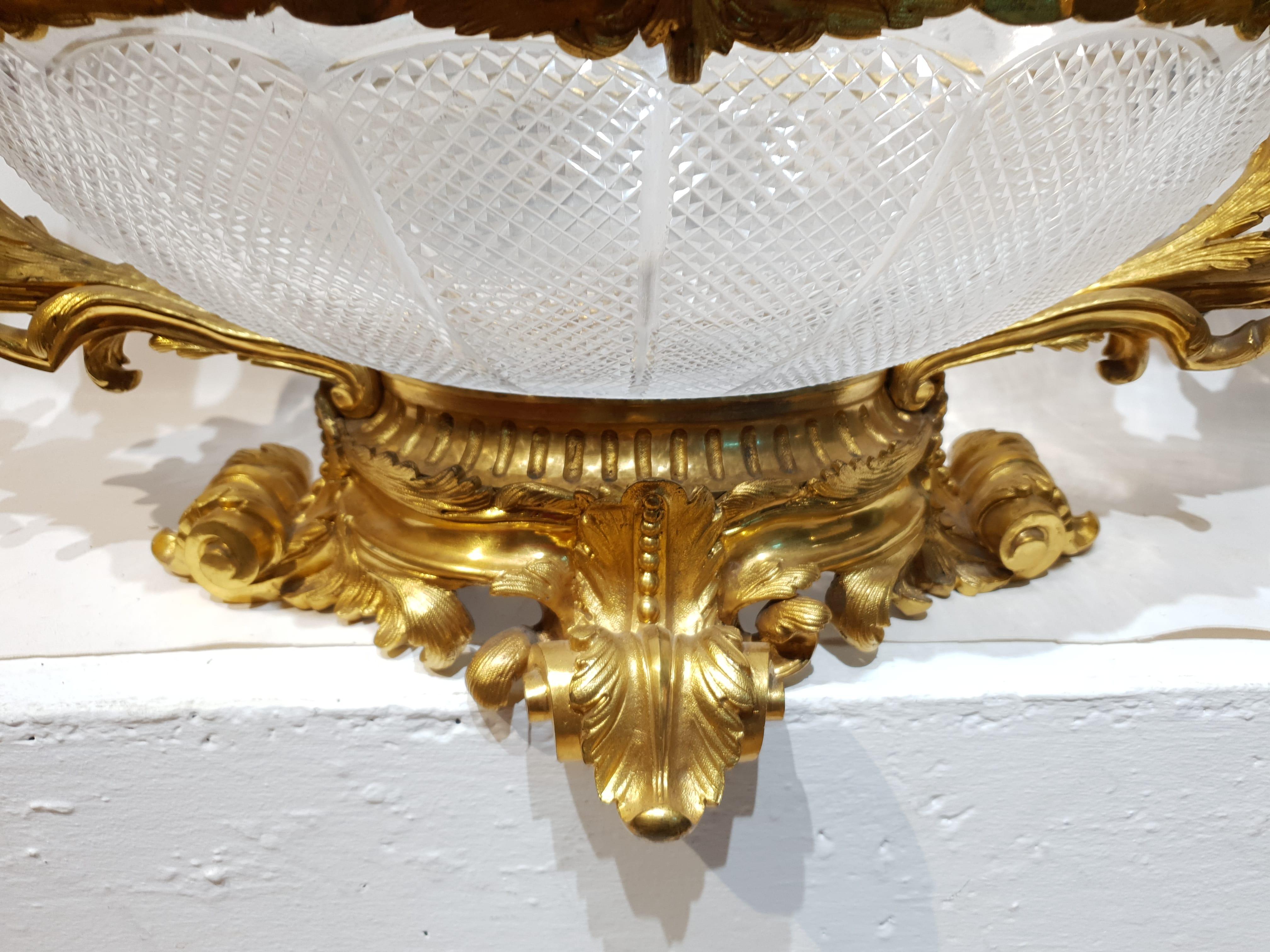 Neoclassico Centrotavola Baccarat e Ormolu in vendita