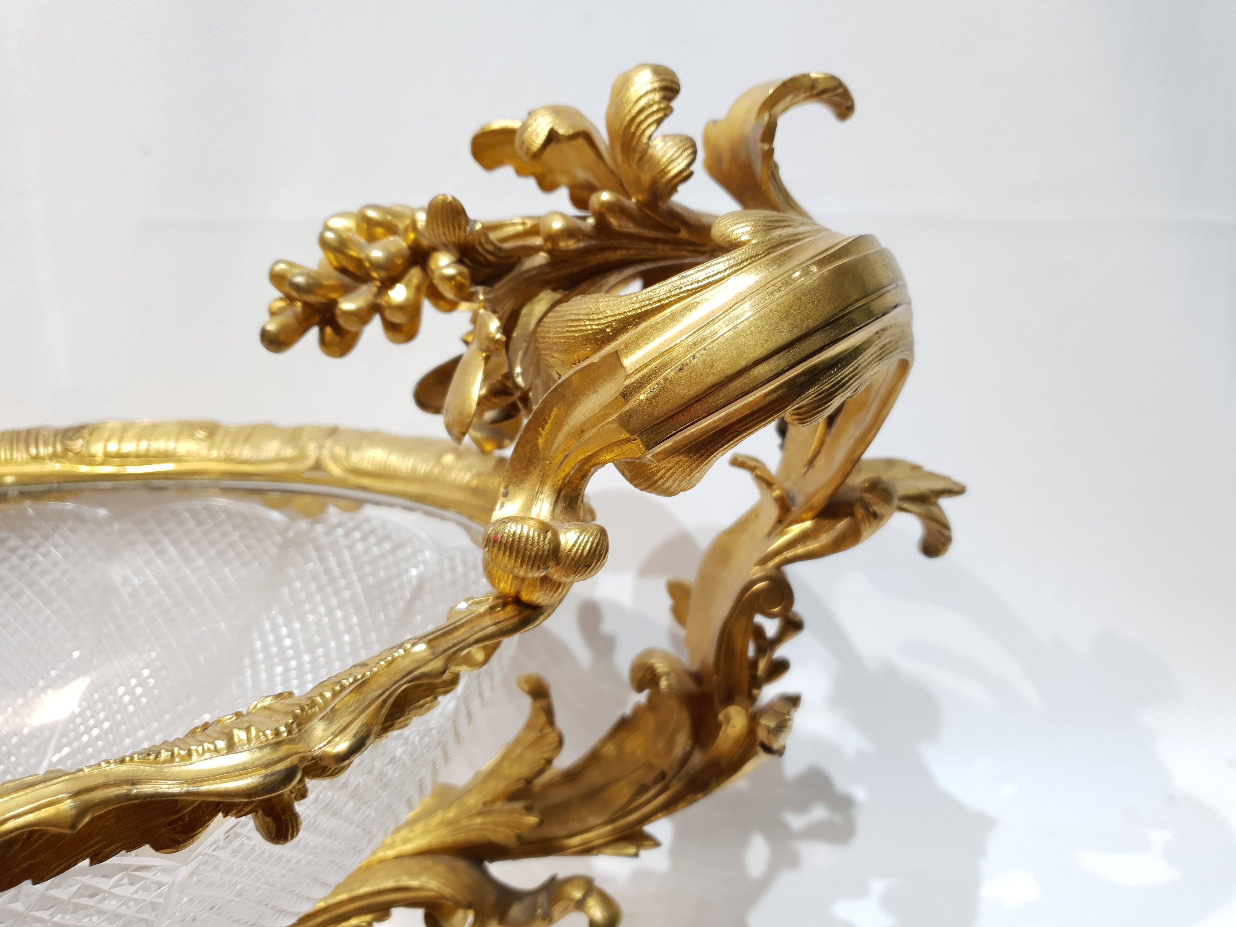Francese Centrotavola Baccarat e Ormolu in vendita