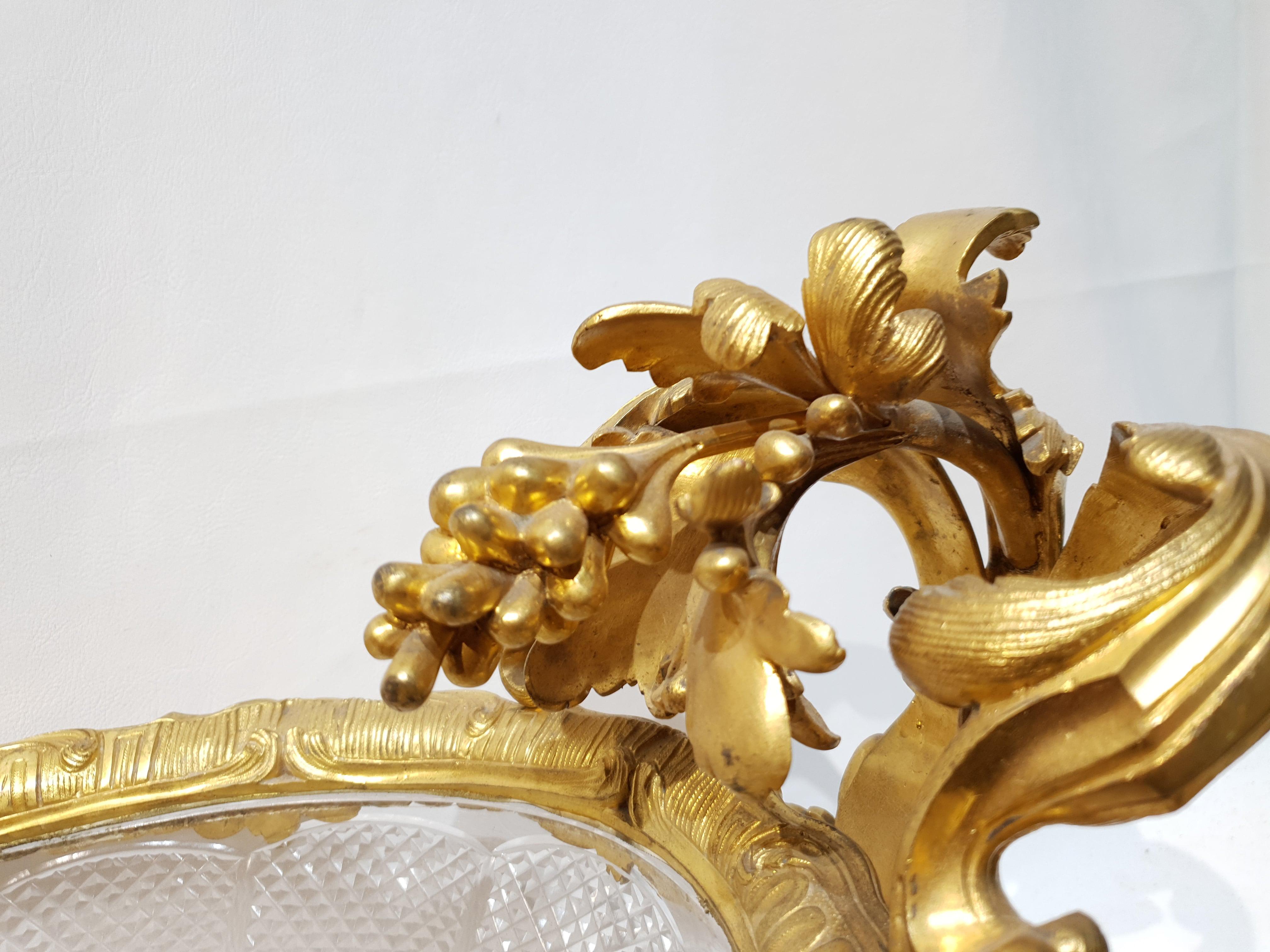XIX secolo Centrotavola Baccarat e Ormolu in vendita