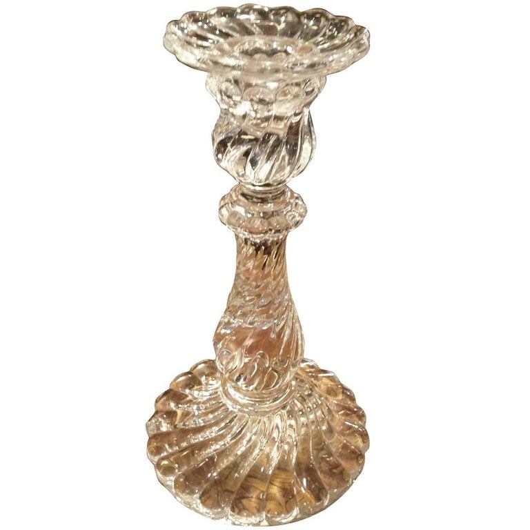 Baccarat Antique Crystal Pair of Candlesticks at 1stDibs