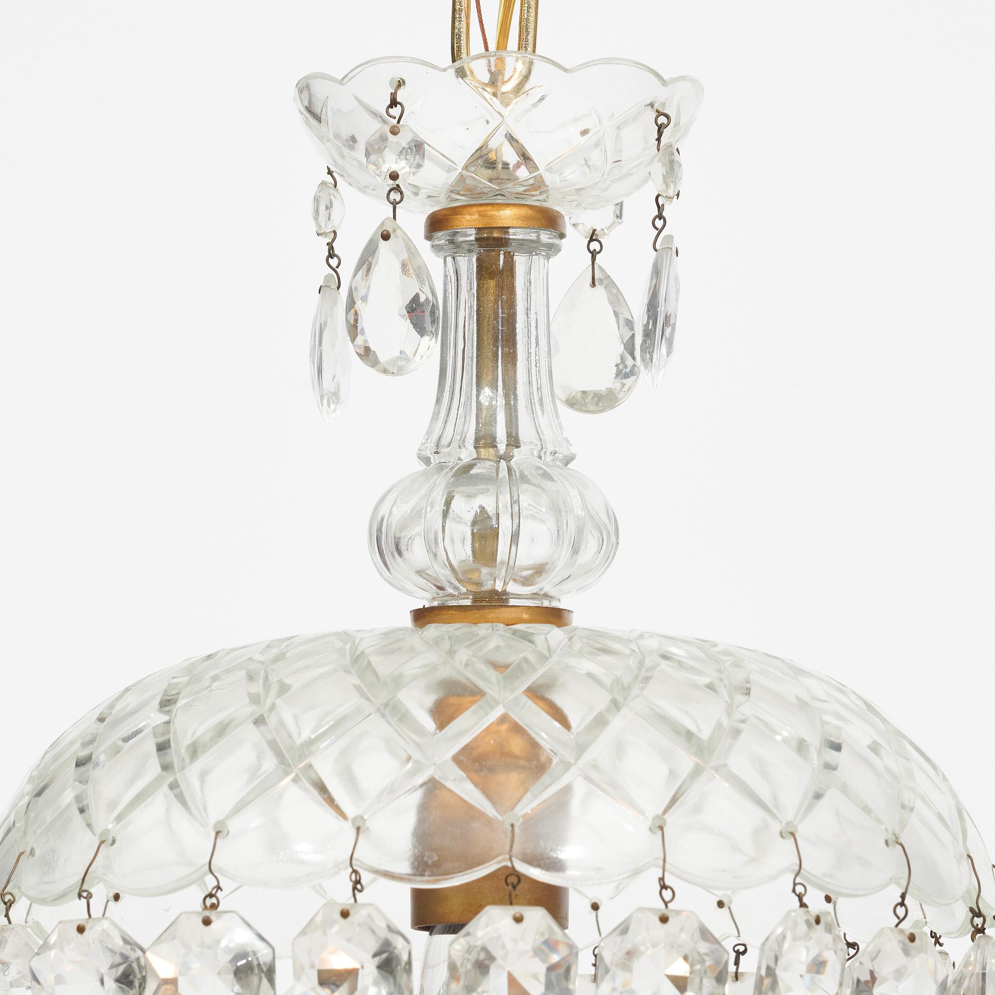 Art Deco Baccarat Antique French Pendant For Sale