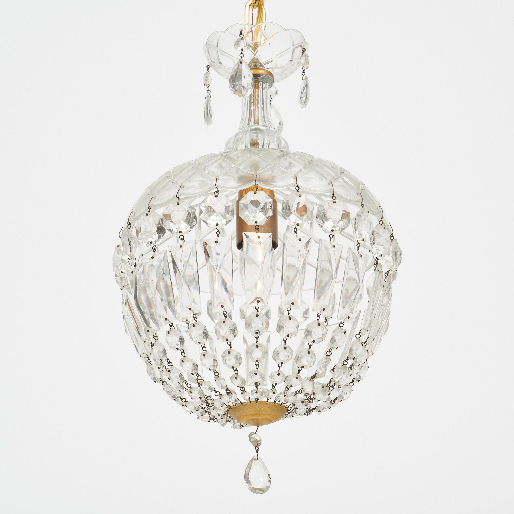 Early 20th Century Baccarat Antique French Pendant For Sale
